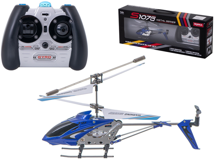 Гелікоптер радіокерований KIK Metal Series S107G Синій (5903039762244) - зображення 2