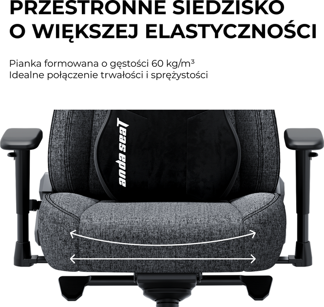 Крісло ігрове Anda Seat Novis Plus XL Elegant Black (AD23YC-XL-01-B-PV-B04) - зображення 16