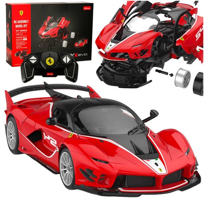 Автомобіль радіокерований Rastar 96900 Ferrari для складання Червоний (5903039753594) - зображення 2