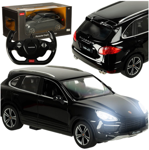 Samochód zdalnie sterowany Rastar 42900 Porsche Cayenne Turbo Czarny (5903039753747) - obraz 1