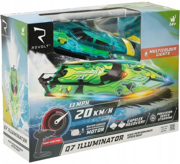 Катер радіокерований Revolt Q7 Illuminator Бірюзовий (5903039752351) - зображення 1
