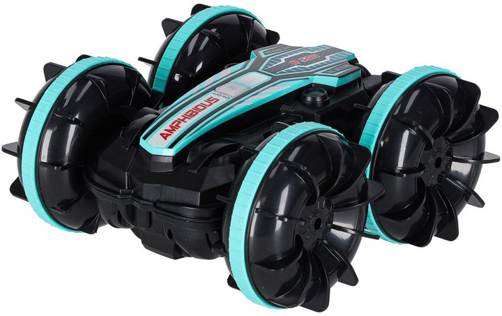 Автомобіль радіокерований KIK Амфібія Чорно-бірюзовий (5903039769120) - зображення 2