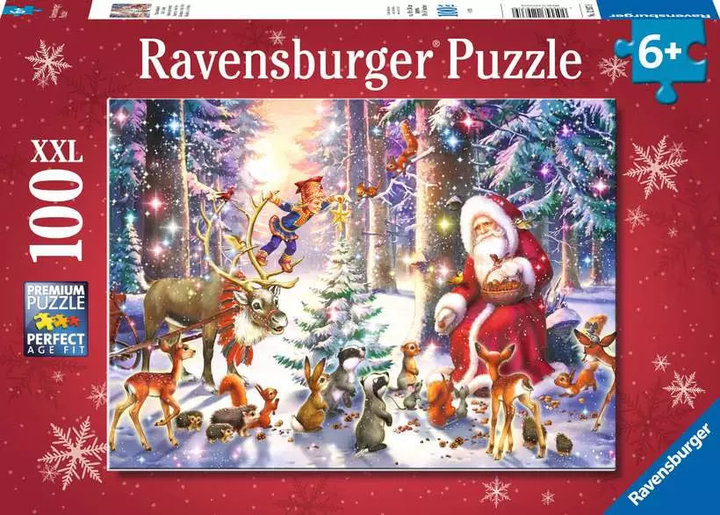 Пазл Ravensburger Різдвяний із Сантою 100 елементів 12937 (4005556129379) - зображення 1