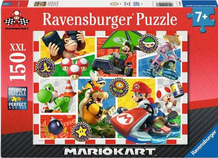 Puzzle Ravensburger Super Mario Kart 150 elementów 12004143 (4005555041436) - obraz 1
