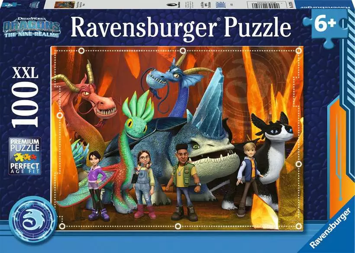 Puzzle Ravensburger Jak wytresować smoka 100 elementów 13379 (4005556133796) - obraz 1