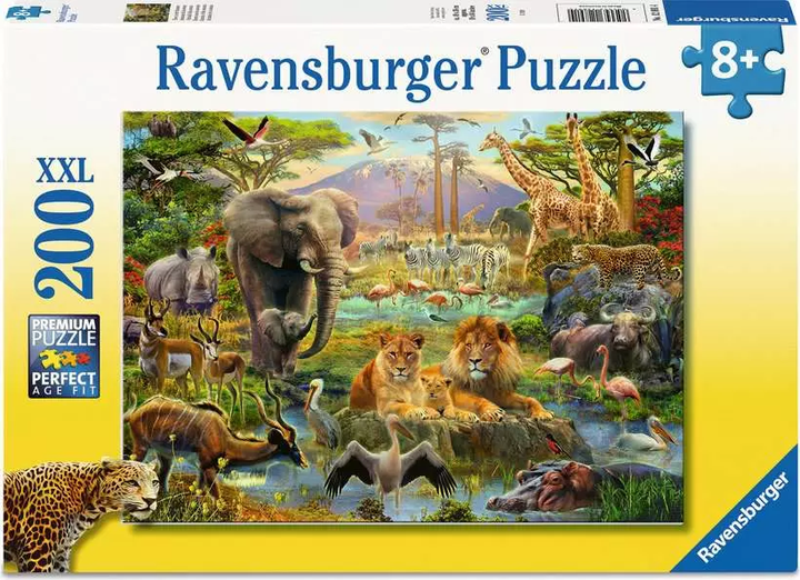 Puzzle Ravensburger Zwierzęta sawanny 200 elementów 12891 (4005556128914) - obraz 1