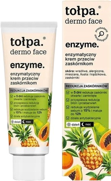 Krem do twarzy Tolpa Dermo Face Enzyme przeciw zaskórnikom 40 ml (5902719417641) - obraz 1