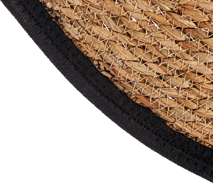 Плетений килим Giftdecor Naro з чорною обробкою 80 см Бежевий (8430852897244) - зображення 3