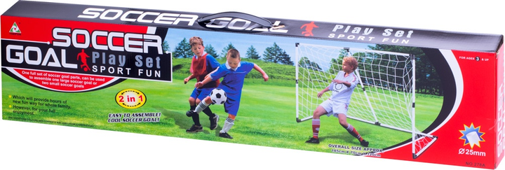 Футбольні ворота KIK 2в1 185x120x70 cм KX4875 (5903039737068) - зображення 7