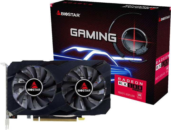 Відеокарта Biostar PCI-Ex RX 580 2048SP 8GB GDDR5 (256bit) (1150/7000) (1 x DVI, 1 x DisplayPort 1.4a, 1 x HDMI 2.0b) (VA5815RF82) - зображення 4