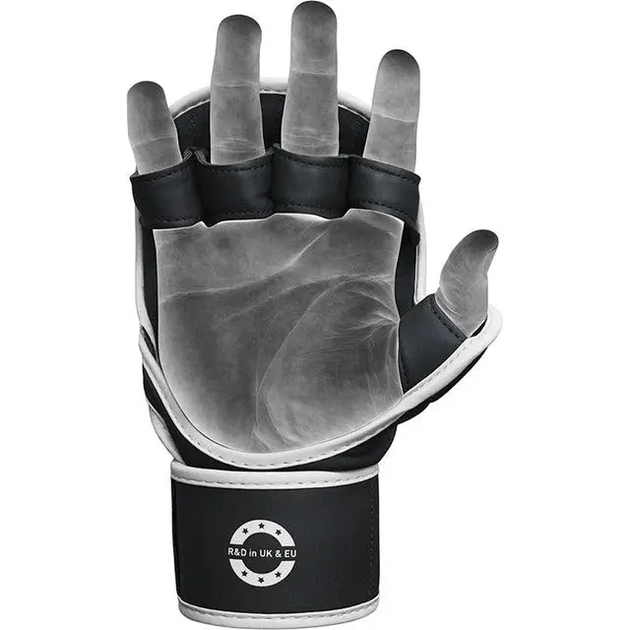 Рукавички греплінгові для ММА RDX F6 KARA Matte Plus розмір L/XL, чорно-білі - изображение 2