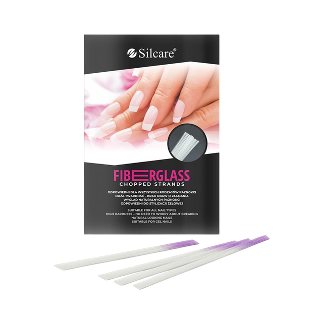 Paski z włókna szklanego Silcare Fiberglass do naprawy i przedłużania paznokci 100 szt (5902560533767) - obraz 1