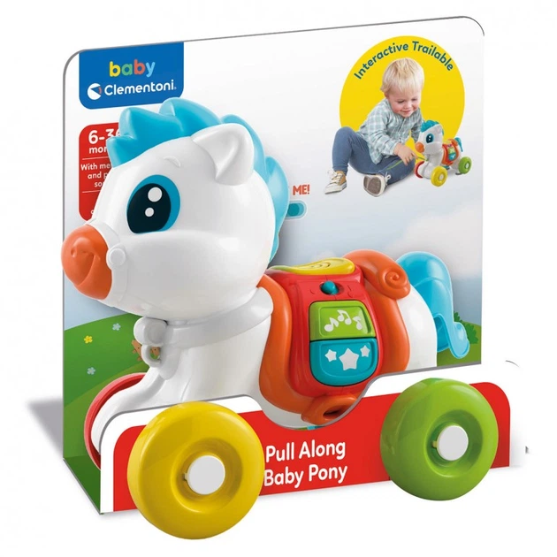 Interaktywna zabawka na kółkach Clementoni Baby - Draft Animal Pony (8005125178124) - obraz 3