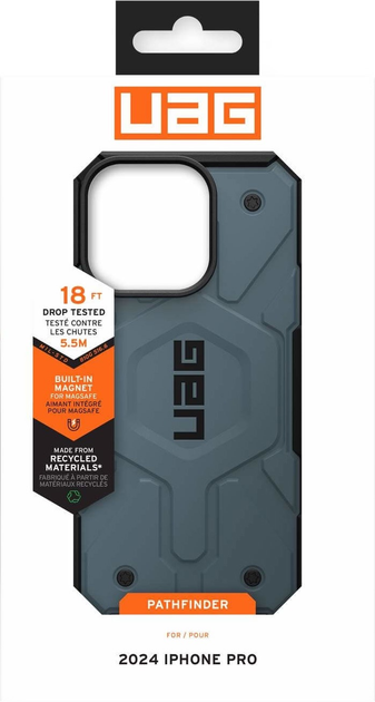 Панель UAG Pathfinder Magsafe для Apple iPhone 16 Pro Cloud Blue (AW82-0A5) - зображення 5