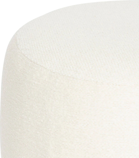 Pufa Atmosphera Amea tapicerowana okrągła Biała (3560232860096) - obraz 3