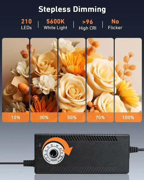 Профессиональный фотобокс DUCLUS 80 см / 210 LED / 5600K / CRI 96+ / 6 фонов / Складной / Черный Б/В - Фото 6 Профессиональный фотобокс DUCLUS 80 см / 210 LED / 5600K / CRI 96+ / 6 фонов / Складной / Черный Б/В - изображение 6
