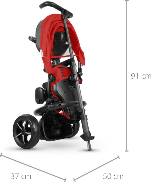 Rowerek trójkołowy Qplay Rito Star Czerwony 4536 (5061047480229) - obraz 10