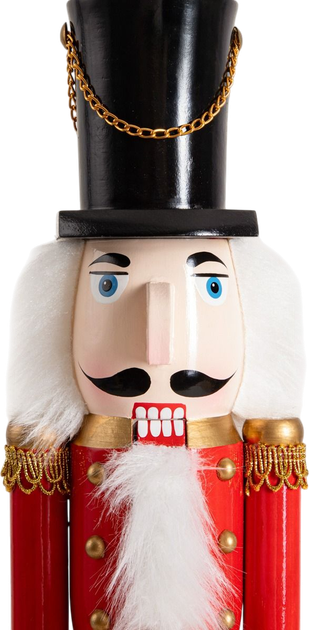 Figurka Homla dziadek do orzechów drewniana z bębenkiem 50 cm (5904183836126) - obraz 3