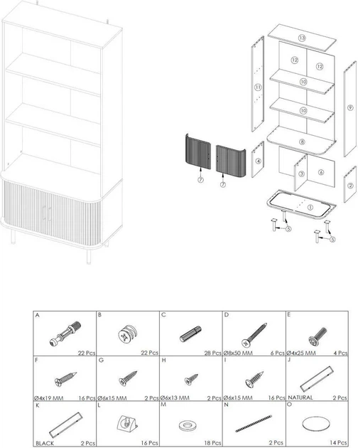 Regał na książki Atmosphera Colva 80 x 39.8 x 179.6 cm Brązowy (3560231550769)   - obraz 9