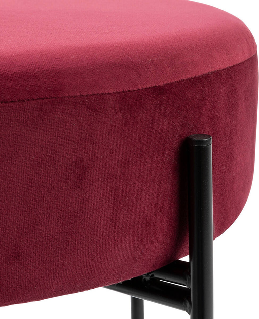 Оксамитовий табурет Atmosphera Arty 47 см Бордовий (3560232983276) - зображення 2