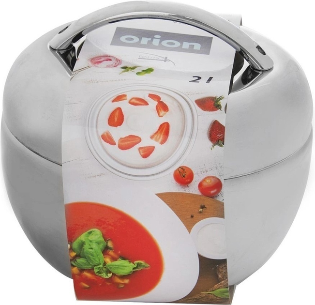 Термос для їжі Orion Apple сталевий Сріблястий 2 л (8592381116729) - зображення 2