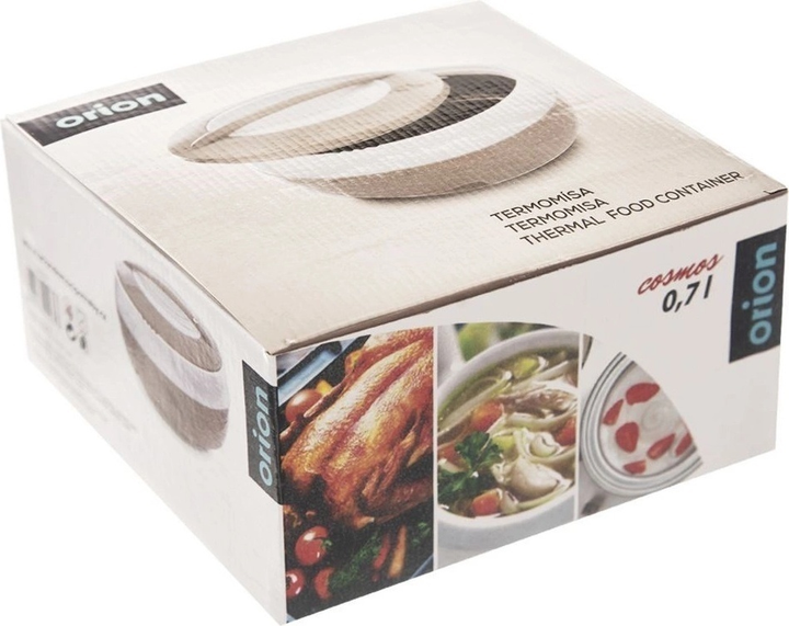Термос для їжі Orion Cosmos сталевий Кремовий 700 мл (8592381058623) - зображення 6