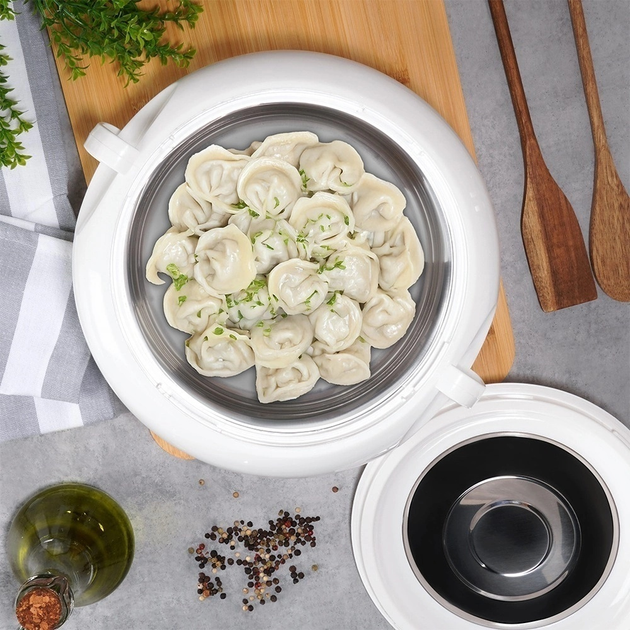 Термос для їжі Orion Deluxe Сіро-білий 3.5 л (8592381016326) - зображення 5