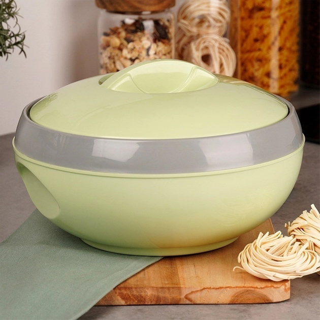 Термос для їжі Orion Venus сталевий Сіро-зелений 2.5 л (8592381151317) - зображення 4