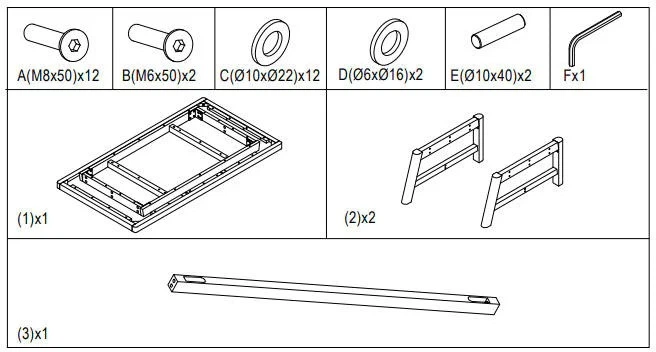 Stolik kawowy Atmosphera Aeris drewniany typu ława 130 x 70 cm (3560231638634) - obraz 7
