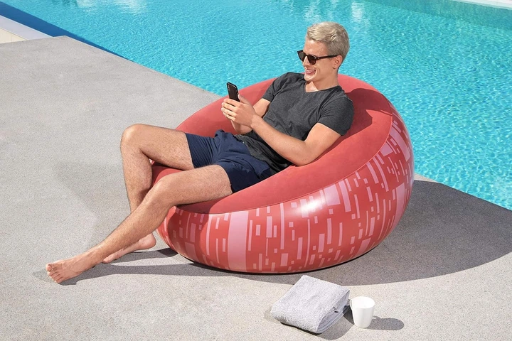 Надувне крісло Bestway 75052 Червоне (5908220472476) - зображення 3