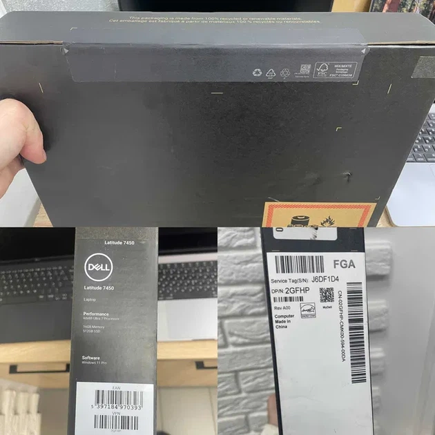 Ноутбук Dell Latitude 7450 Touch 2in1 - 14'' / intel Core Ultra 7- 165U/ 16gb RAM/512gb SSD НОВИЙ - зображення 10