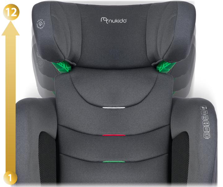 Fotelik samochodowy Nukido Louis Soft 15-36 kg Szary (5903890622985) - obraz 7