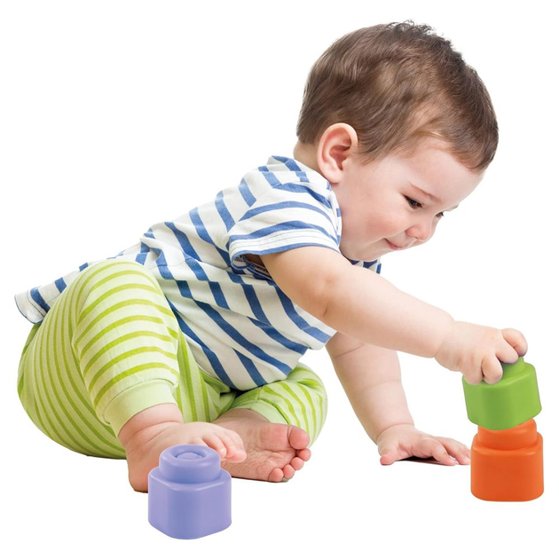 Zabawka-klocki edukacyjne Clementoni Soft Clemmy Soft Blocks 10 elementów 17988 (8005125179886) - obraz 3