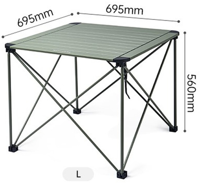 Składany stół Naturehike L Aluminium Szary CNK2450JJ013 (6976507663243) - obraz 2