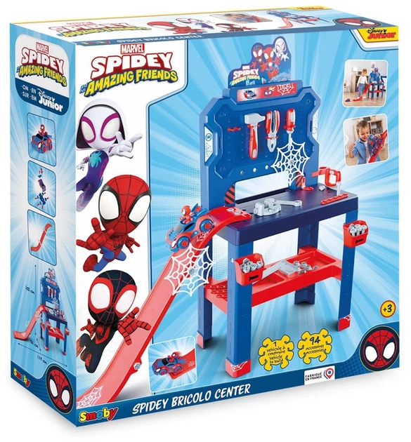 Zestaw do zabawy Smoby Speedy Warsztat z samochodem 94 akcesoria 36x119x88 cm 7600360742 (3032163607427) - obraz 4