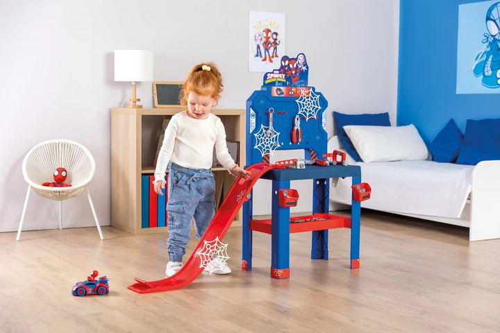 Zestaw do zabawy Smoby Speedy Warsztat z samochodem 94 akcesoria 36x119x88 cm 7600360742 (3032163607427) - obraz 3