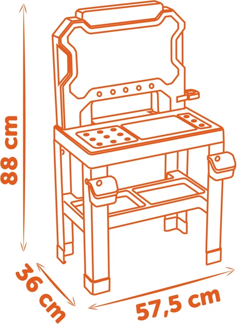 Zestaw do zabawy Smoby Black + Decker Warsztat 78 akcesoriów 7600360739 (3032163607397) - obraz 2