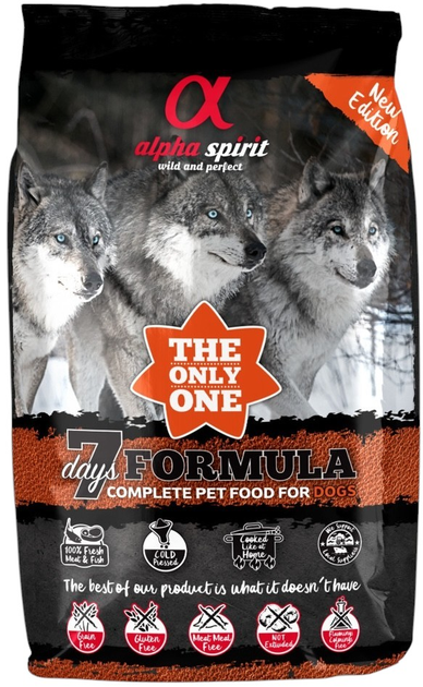 Sucha karma Alpha Spirit As The Only One 7 Days Formula dla psów 3 kg as4205503 (8436586310325) - obraz 1