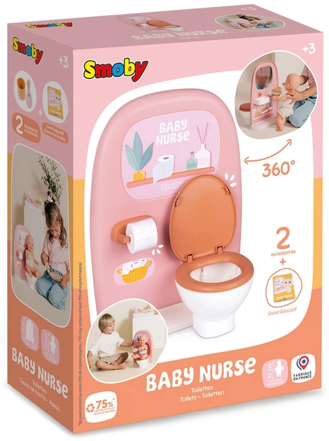 Ігровий набір Smoby Baby Nurse Ванна кімната з аксесуарами 7600220500 (3032162205006) - зображення 3
