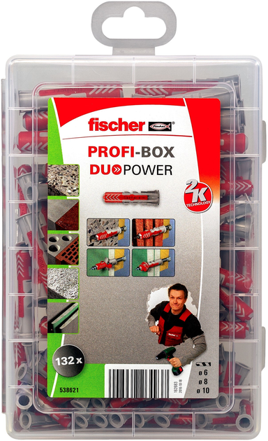 Kołki Fischer Profi-Box DuoPower 132 szt. 538621 (4048962264937) - obraz 4