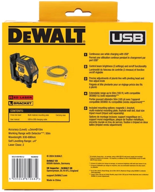 Рівень DeWALT лазерний лінійний DCLE14201RB (5035048810682) - зображення 10