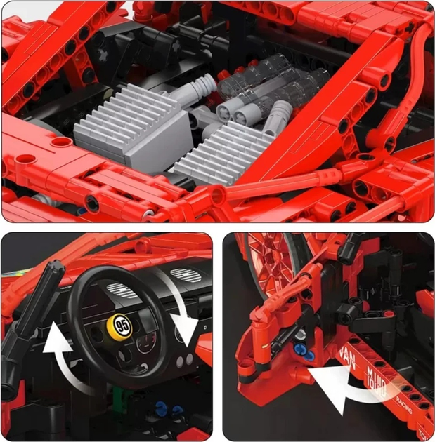 Набір кубиків Спортивні машинки 2688 елементів ZKL.13095 (5903864945713) - зображення 12