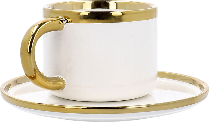 Чашка Homla Sinnes з блюдцем та ложечкою біла 0.2 л (5904183806563) - зображення 2