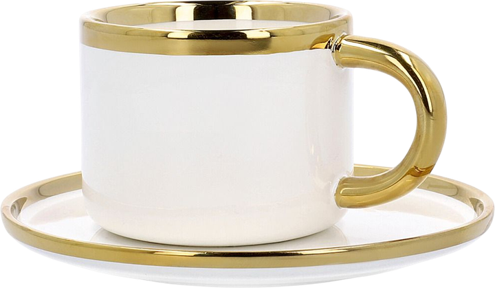 Чашка Homla Sinnes з блюдцем та ложечкою біла 0.2 л (5904183806563) - зображення 3