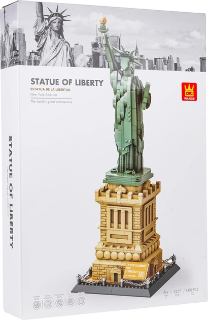 Zestaw klocków Budynki Statua Wolności 1409 elementów ZKL.5227 (5903864973426) - obraz 1