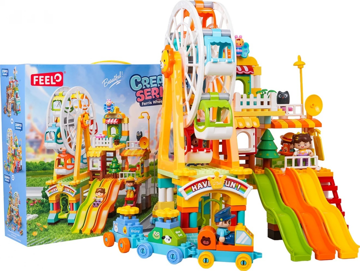 Klocki Wesole miasteczko konstrukcyjne 235 elementów ZKL.FL42008 (5903864973600) - obraz 2