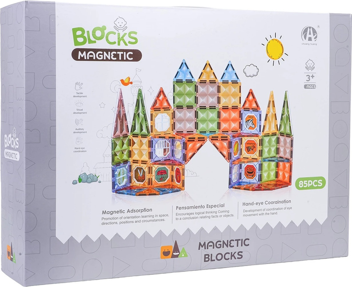 Zestaw klocków magnetycznych 3d 85 elementów ZKL.CH1207 (5903864973778) - obraz 6