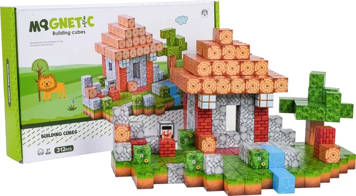 Конструктор магнітний 312 елементів ZKL.CH1320 (5903864973976) - зображення 6