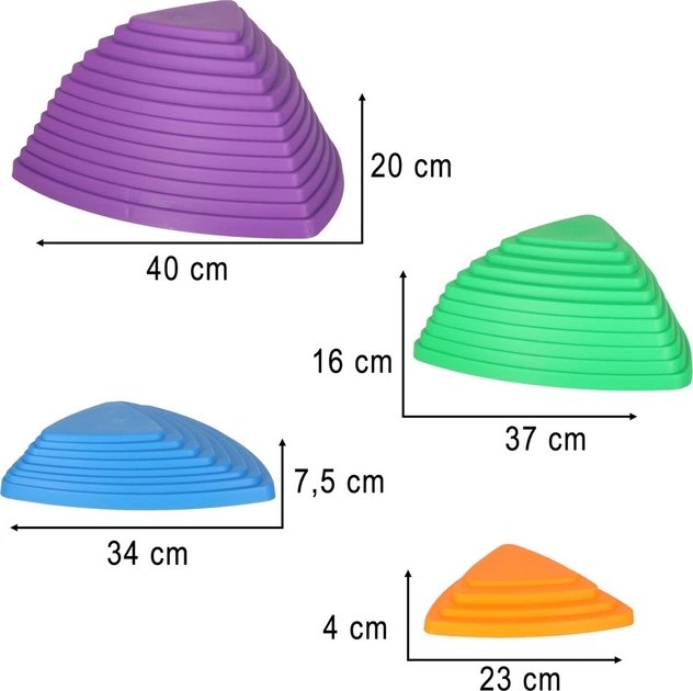 Стежка сенсорна KIK для тренування рівноваги, 11 каменів KX3170_1 (5903039765726) - зображення 12