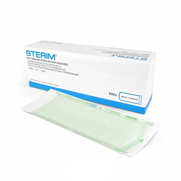 Torebki do sterylizacji narzędzi Silcare 90x230 mm 200 szt (5904305484228) - obraz 1